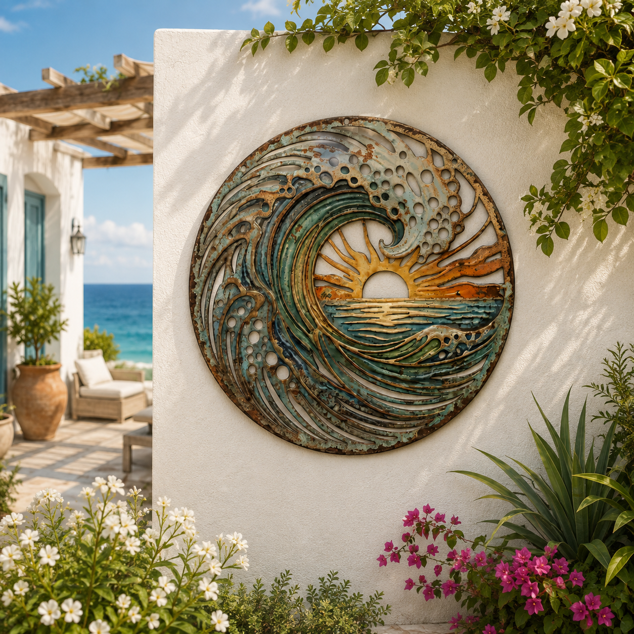 Ocean Wave Metal Wall Art