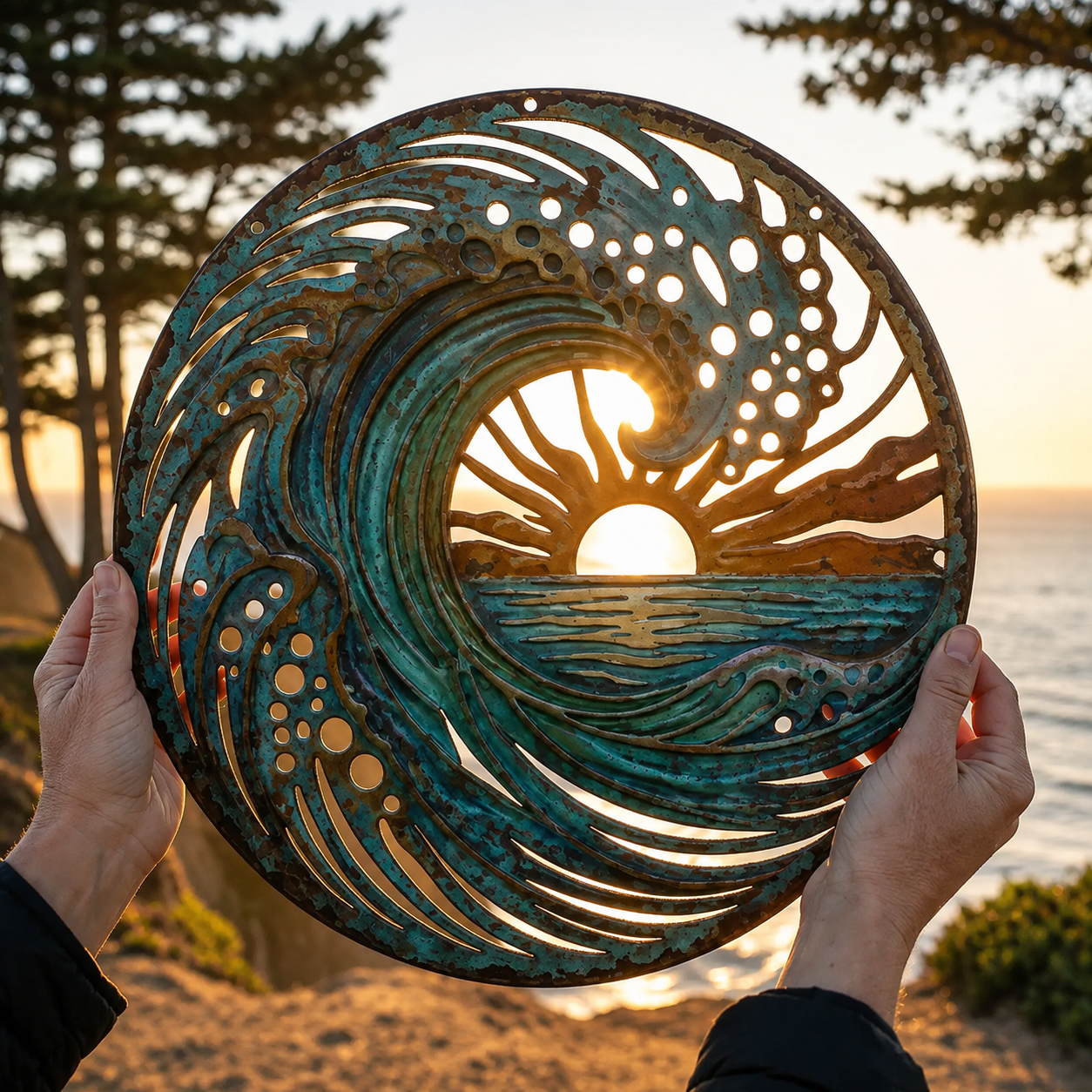 Ocean Wave Metal Wall Art