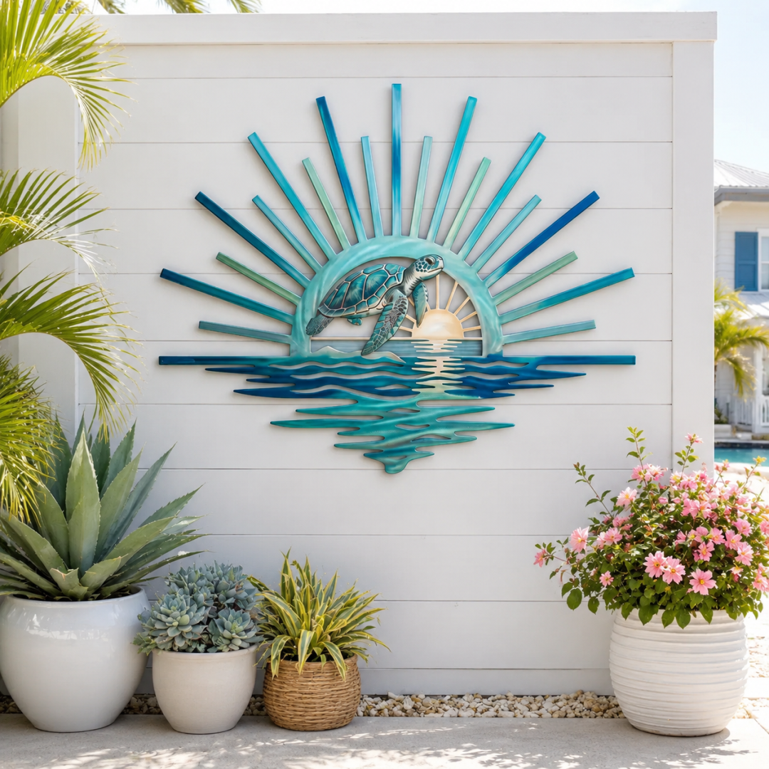 Sunset ocean waves design