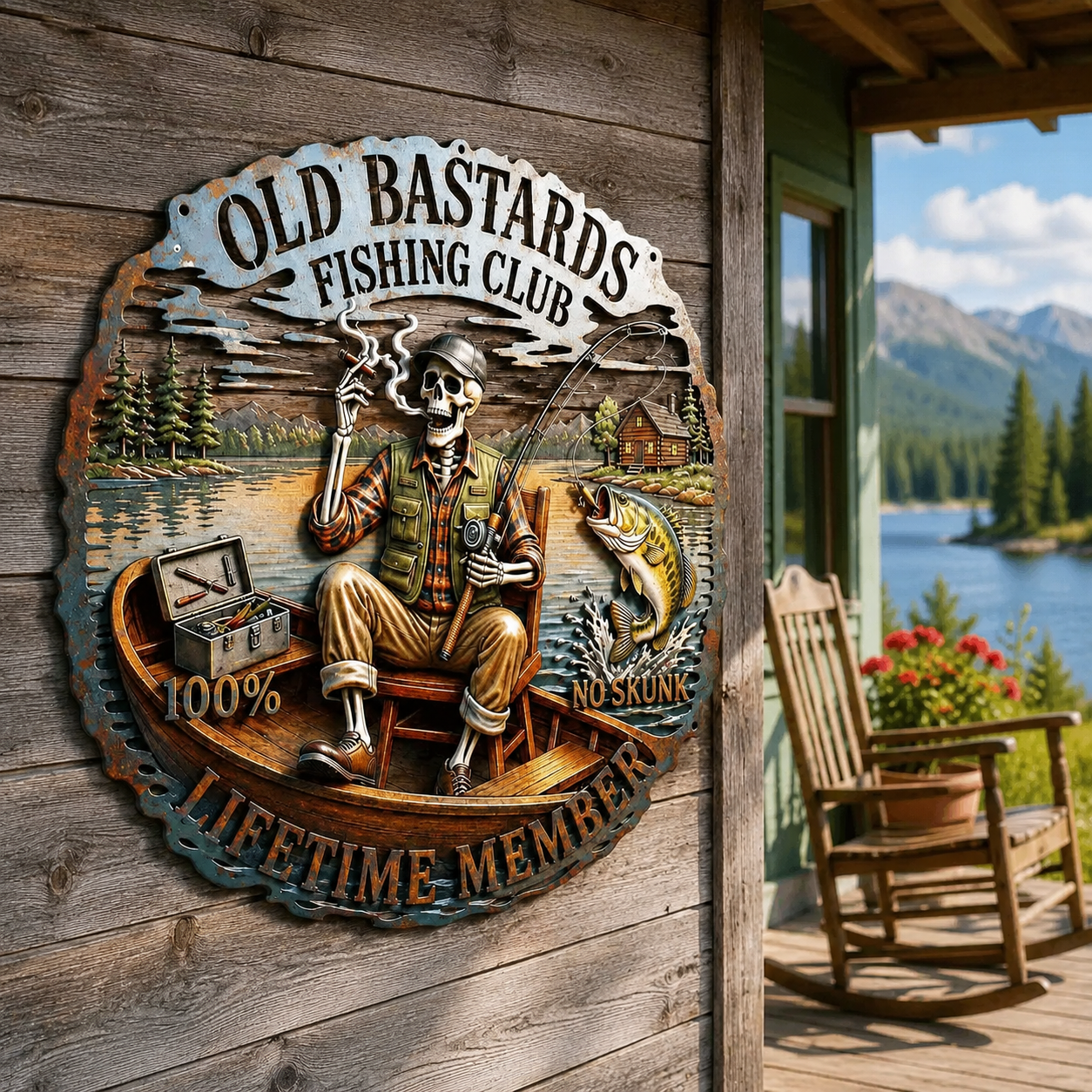 🎣Last Day 60% OFF - Vintage Fishing Club Metal Wall Art