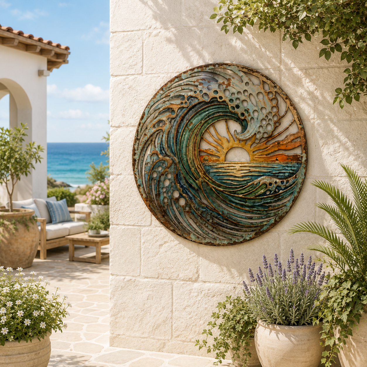 Ocean Wave Metal Wall Art