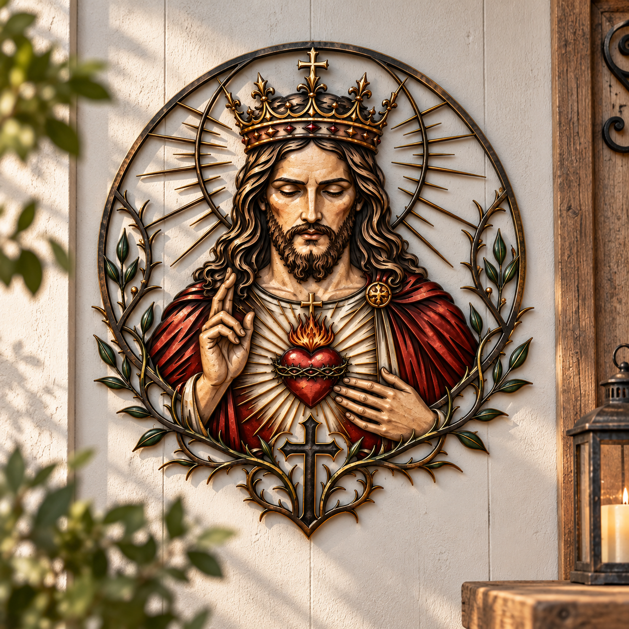 Sacred Heart of Jesus Metal Wall Art