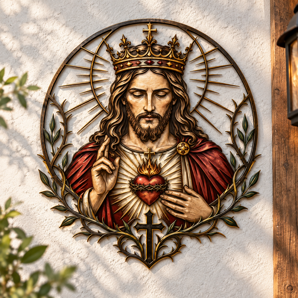 Sacred Heart of Jesus Metal Wall Art