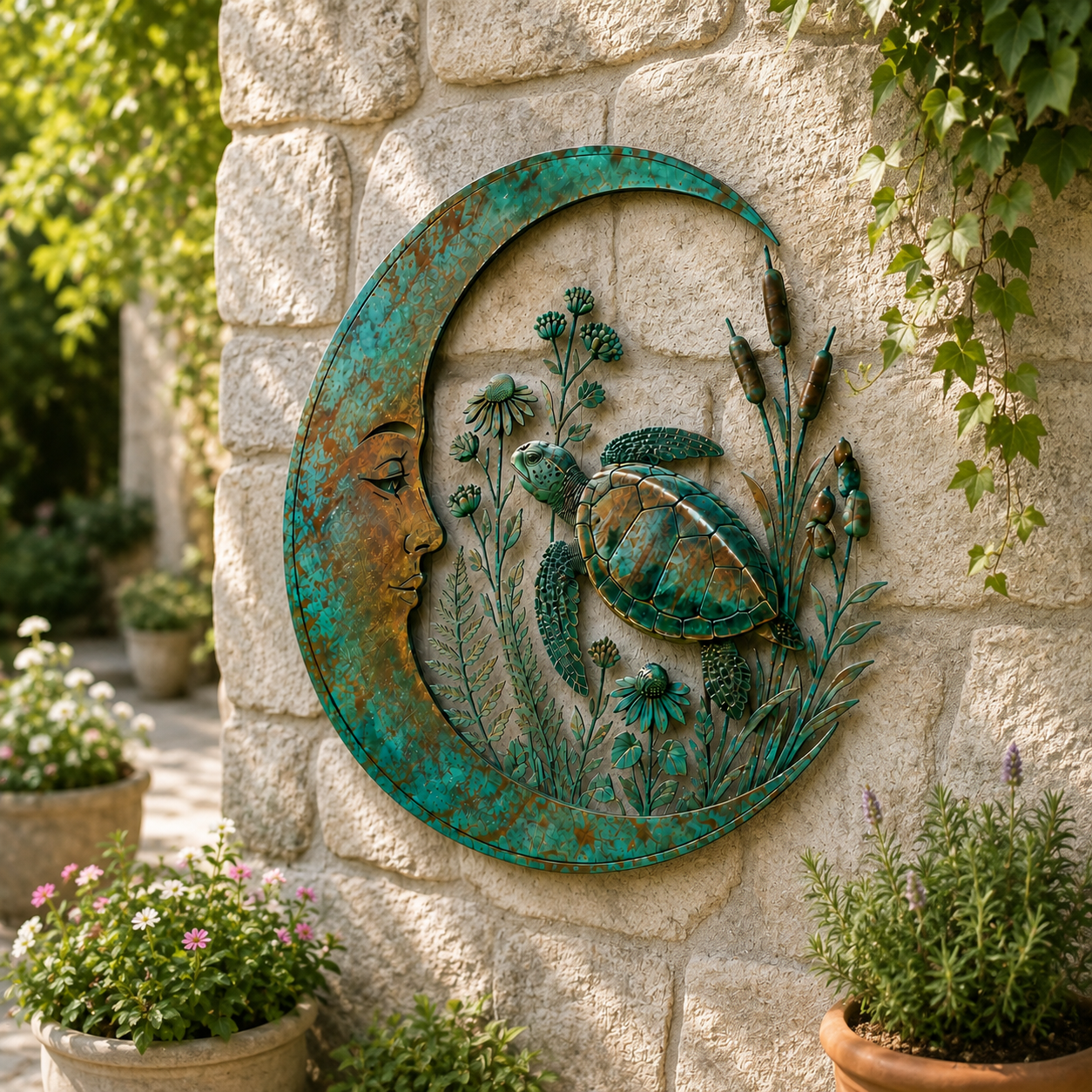 Moon Turtle Wall Decor