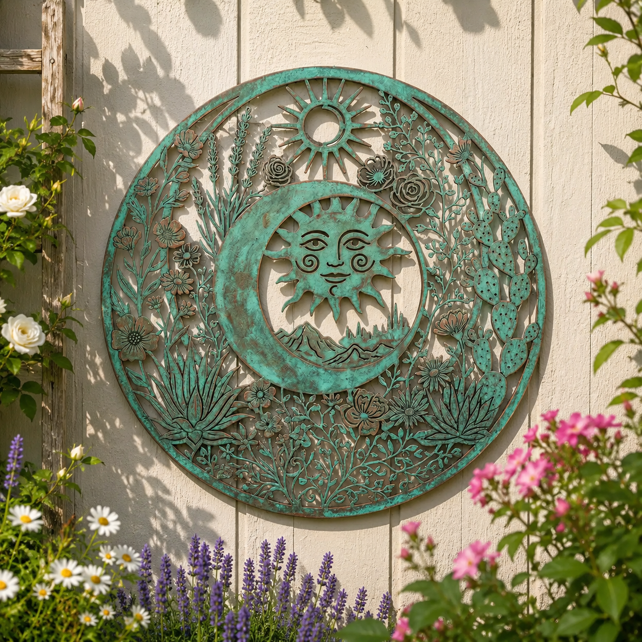 Desert Sun & Moon Garden Wall Decor