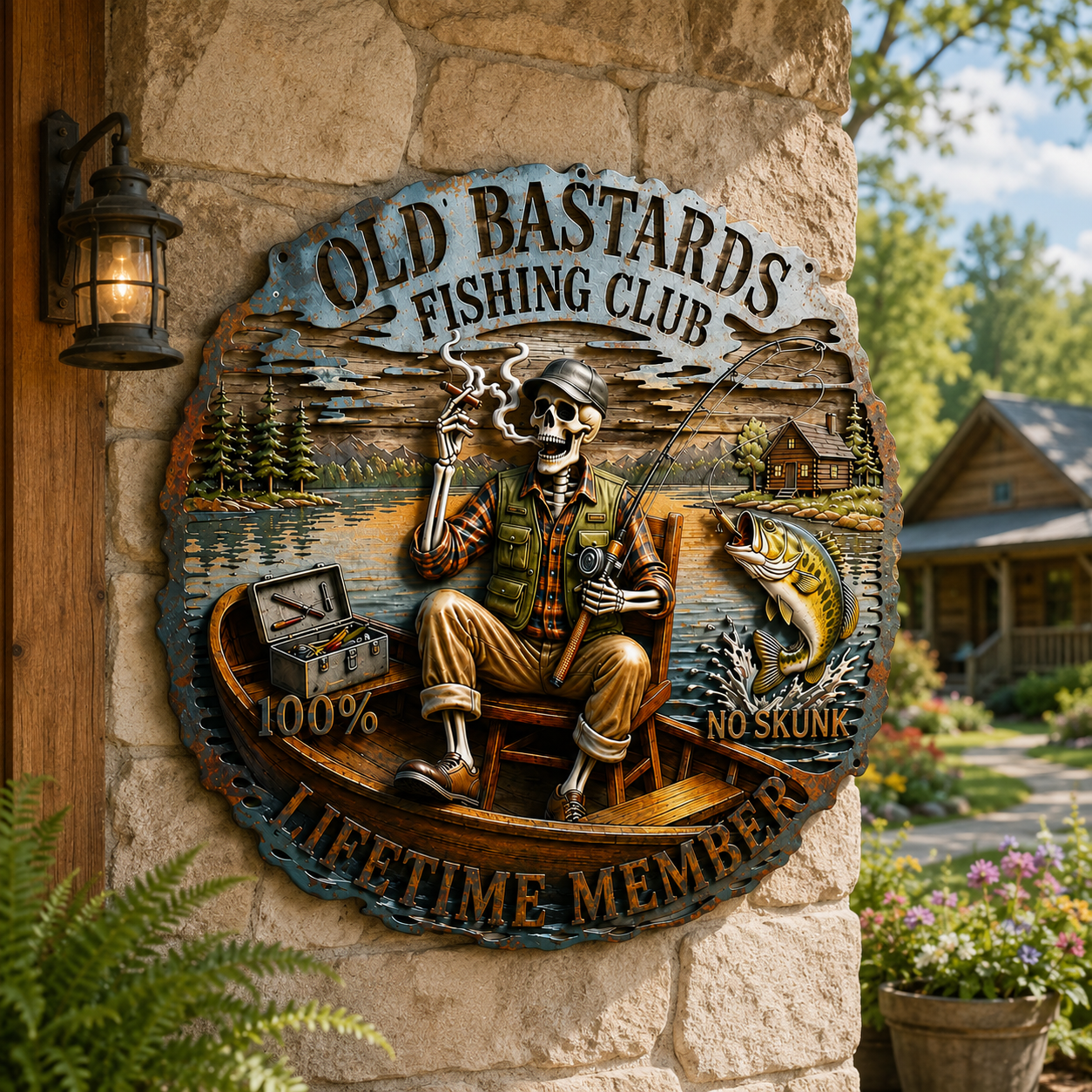 🎣Last Day 60% OFF - Vintage Fishing Club Metal Wall Art