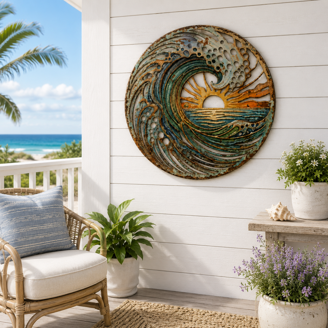 Ocean Wave Metal Wall Art