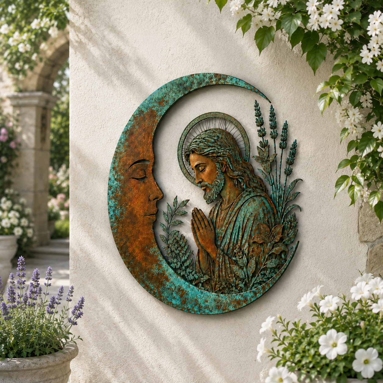 Moon Jesus Wall Decor