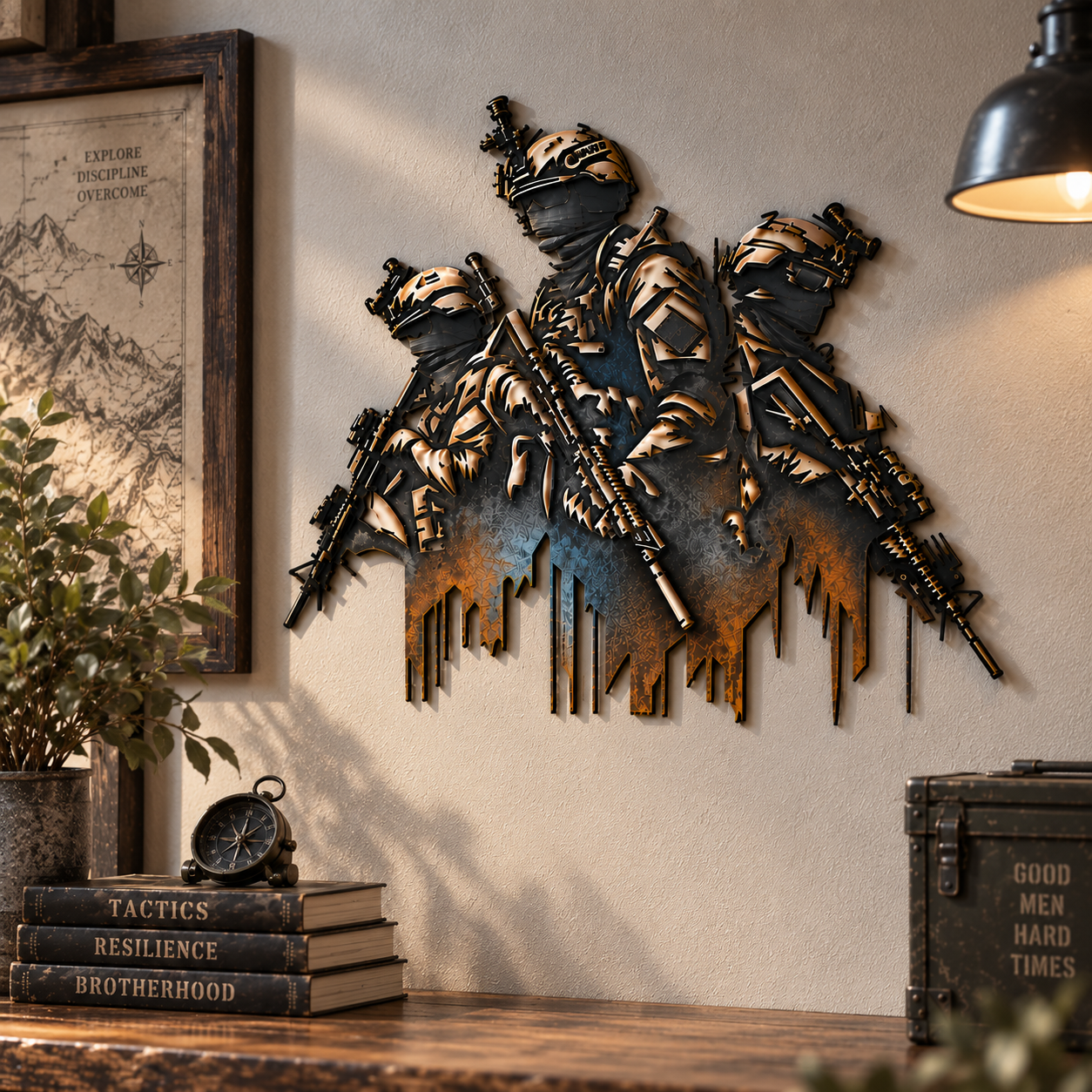 Brothers in Arms Military Metal Wall Art 