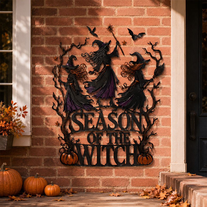 Season of the Witch Halloween Metal Wall Decor