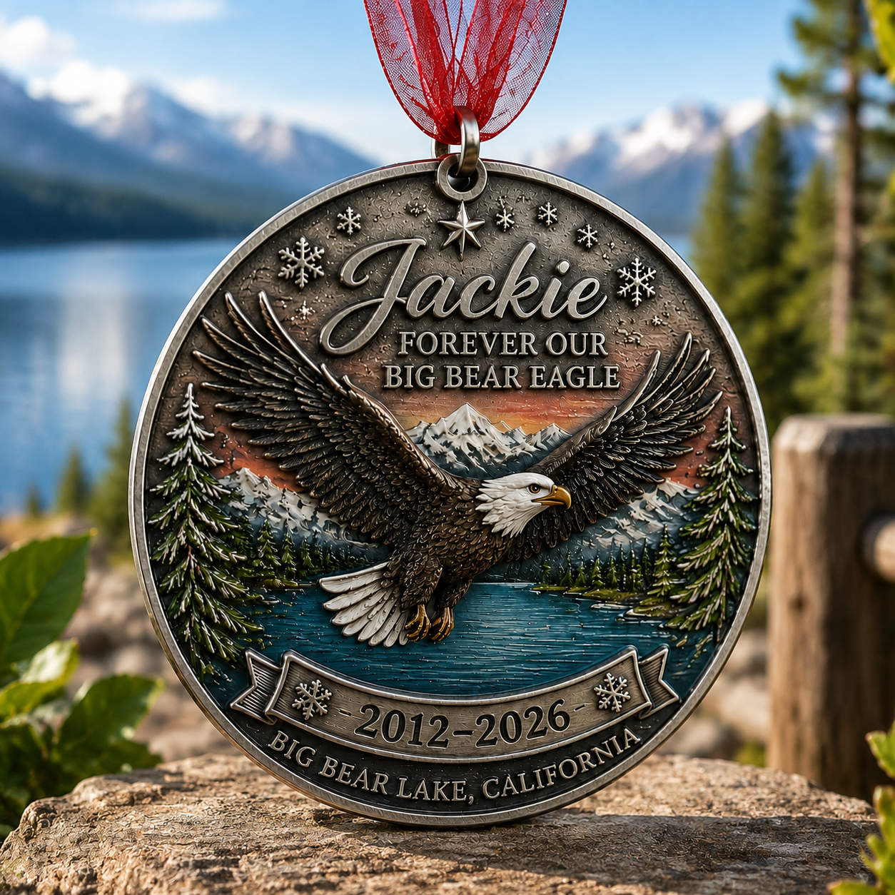 Jackie Bald Eagle Memorial Christmas Ornament