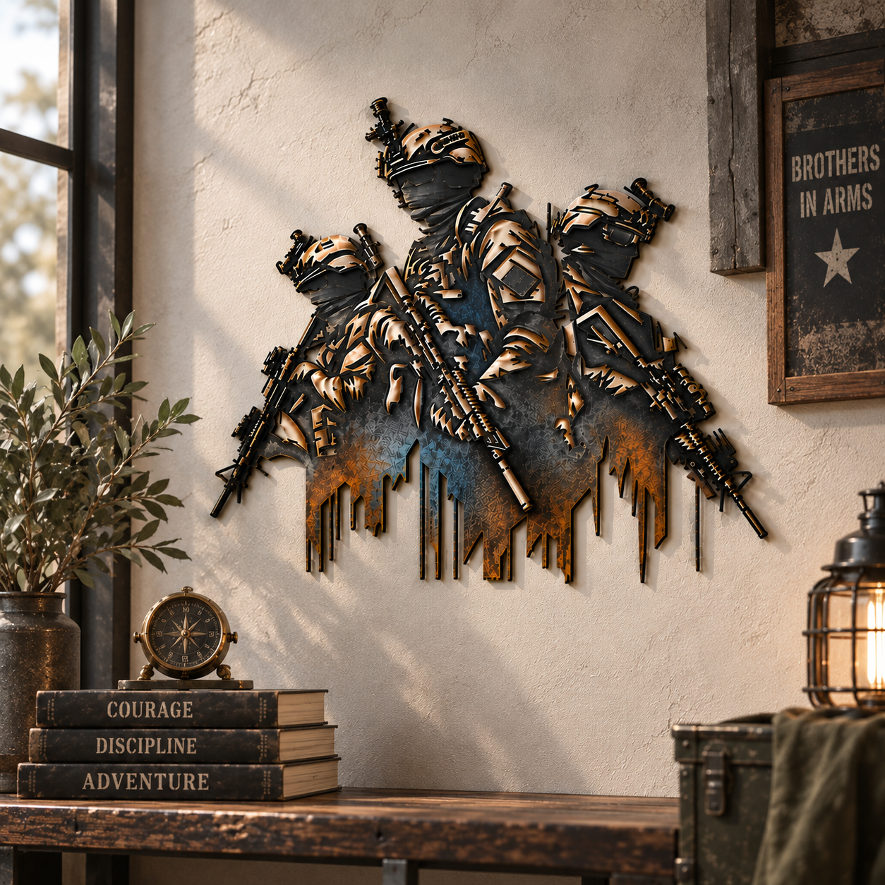 Brothers in Arms Military Metal Wall Art 