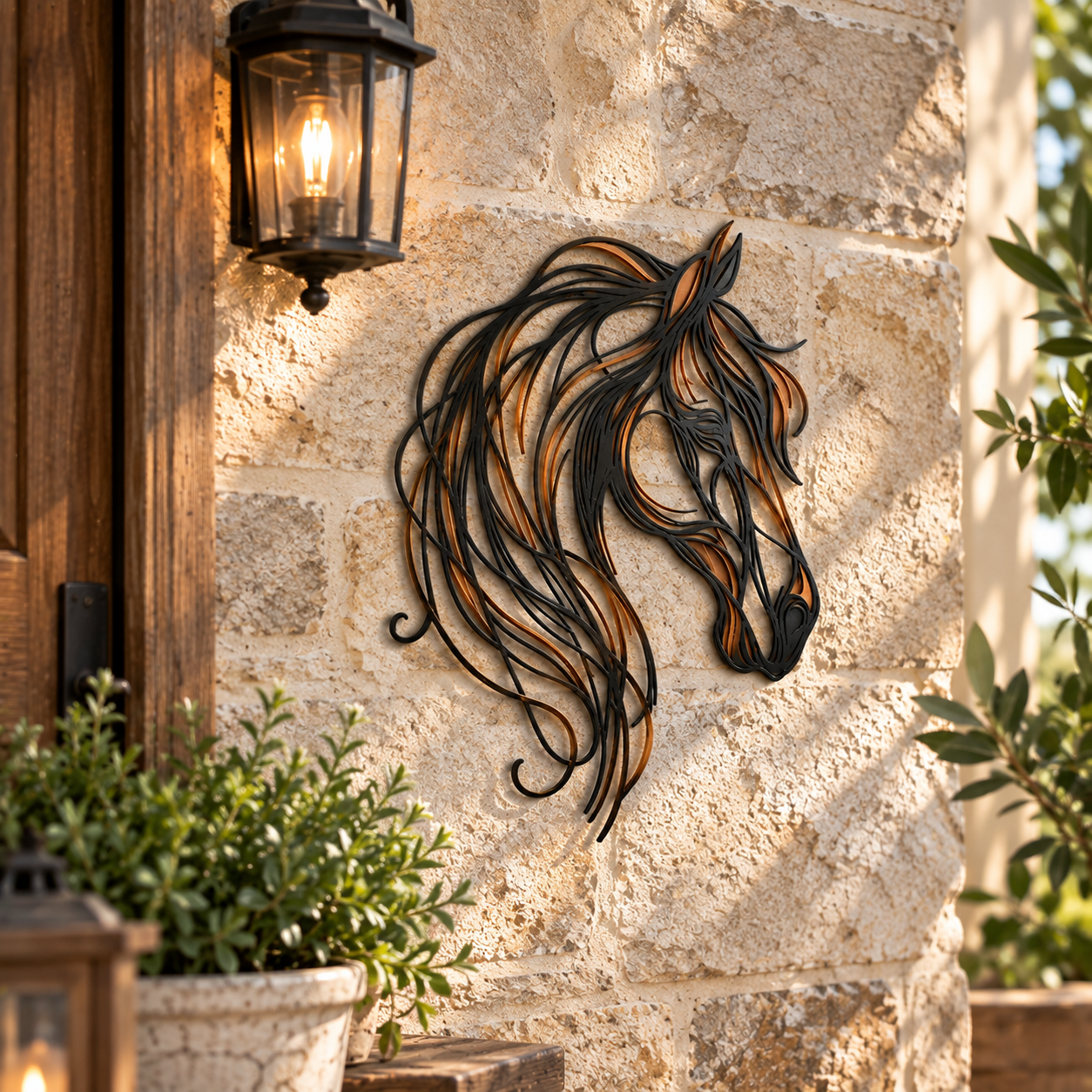 Horse Head Metal Wall Art