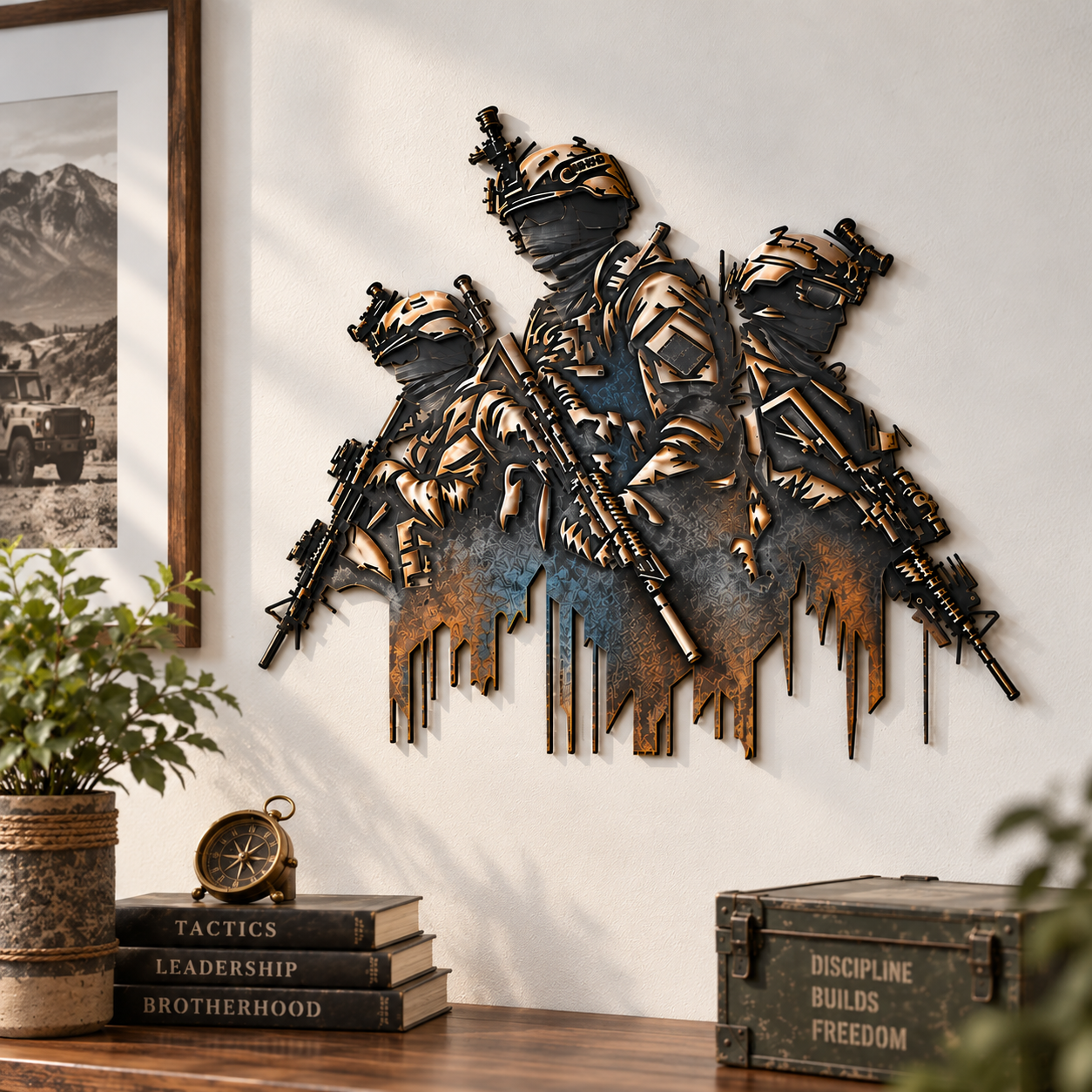 Brothers in Arms Military Metal Wall Art 