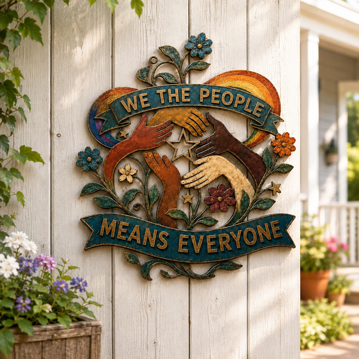 We The People Means Everyone Metal Wall Decor