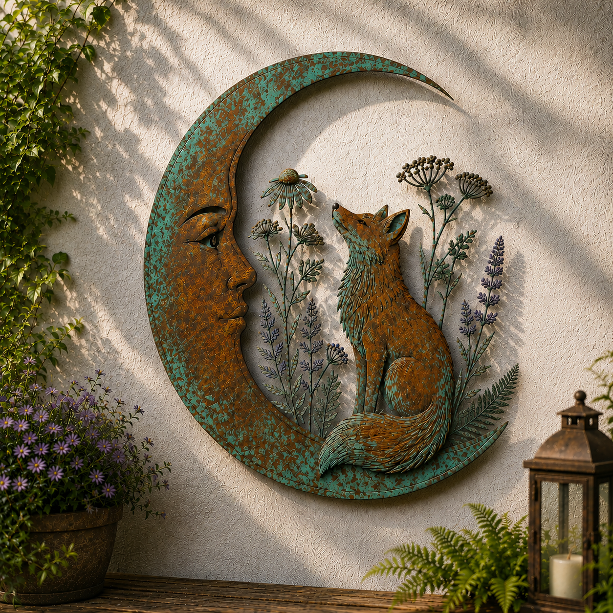 Moon Fox Wall Decor