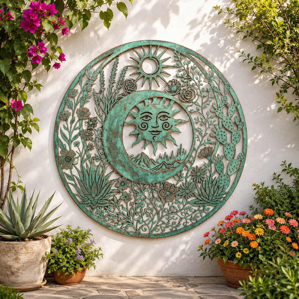 Desert Sun & Moon Garden Wall Decor