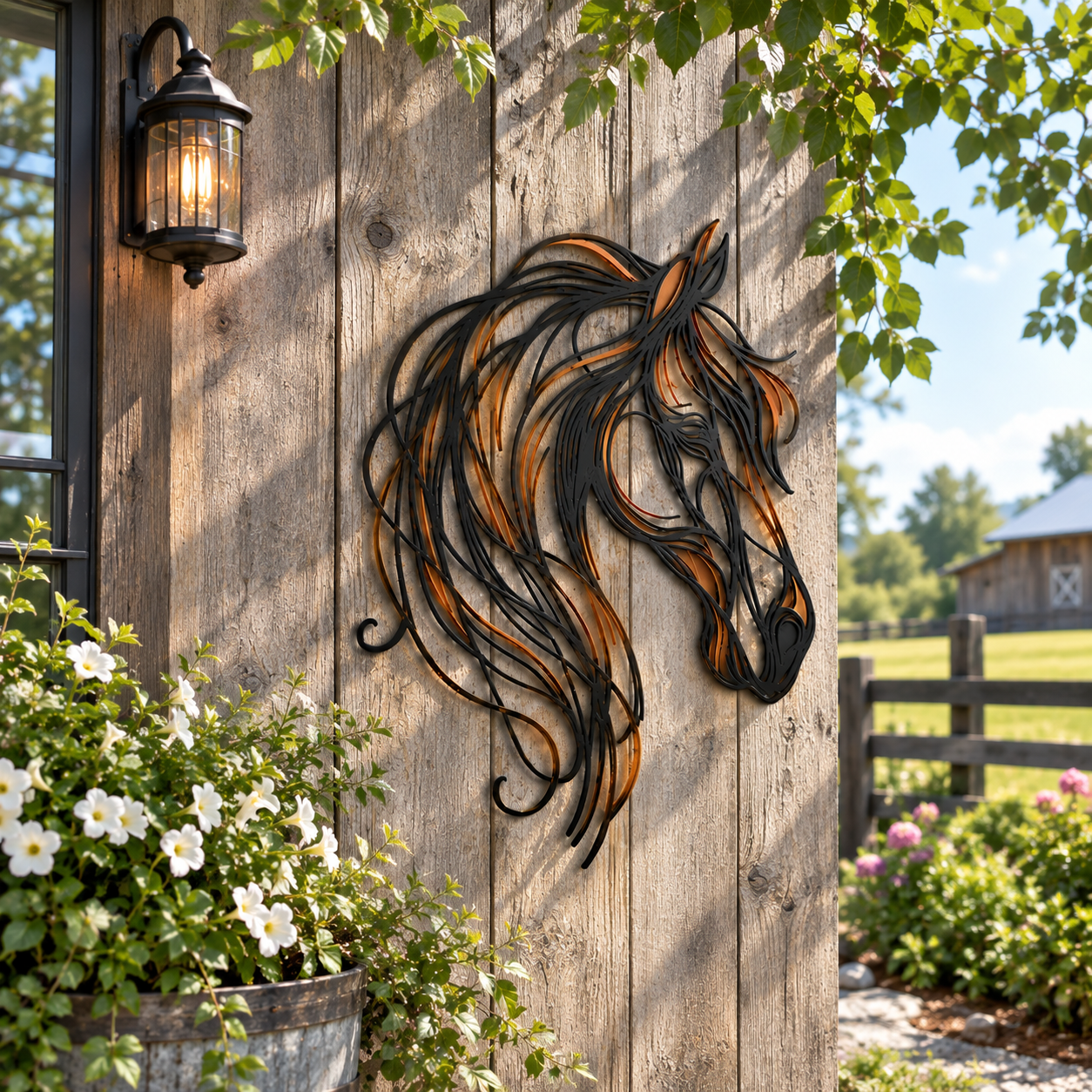 Horse Head Metal Wall Art