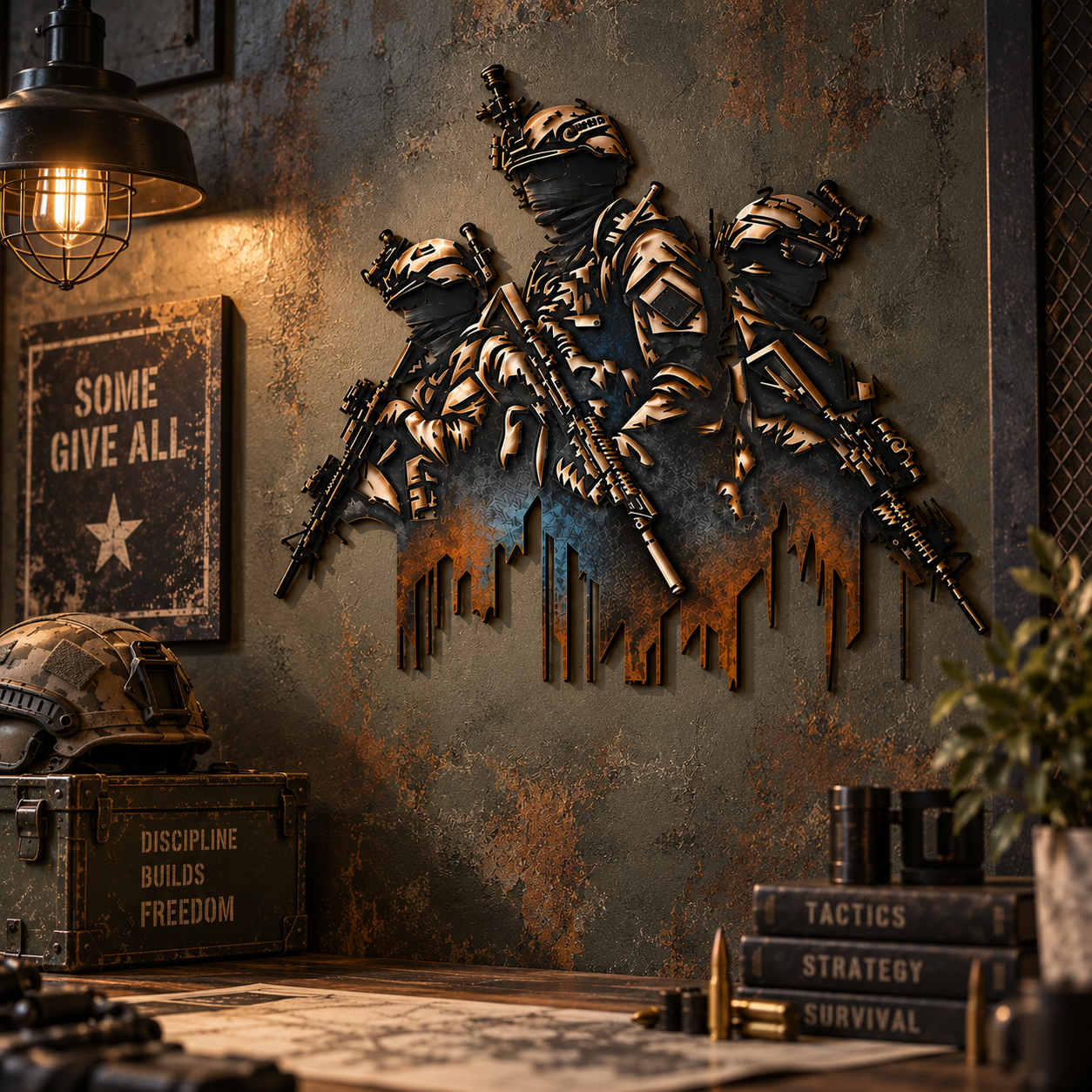 Brothers in Arms Military Metal Wall Art 