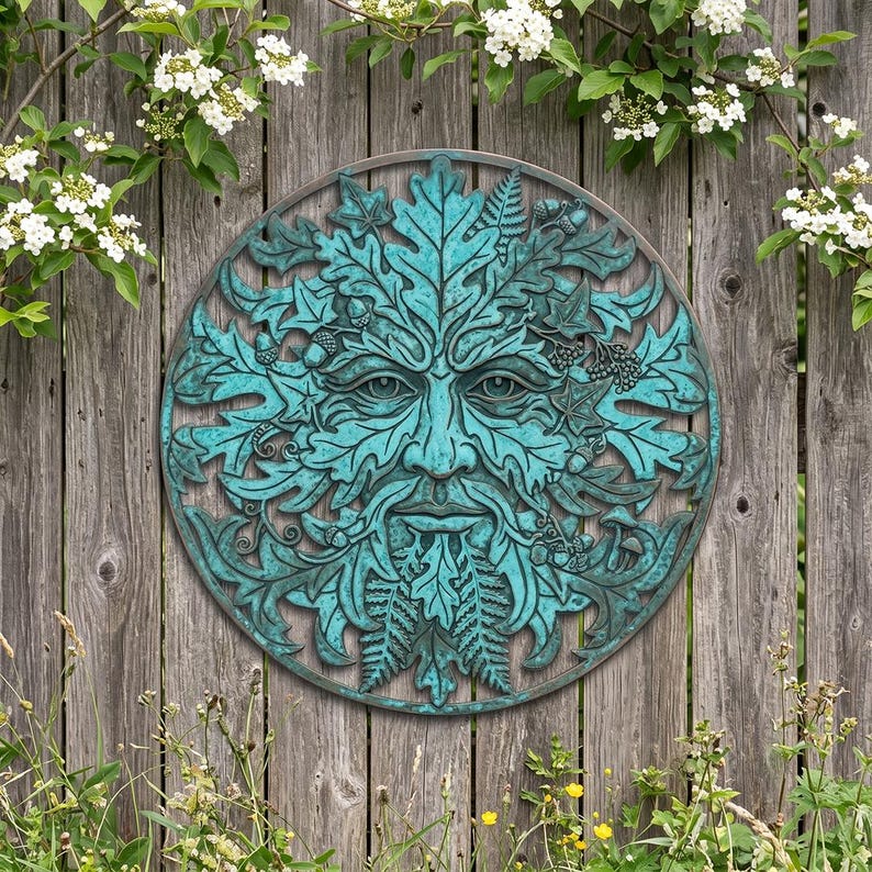 Green Man Metal Wall Art