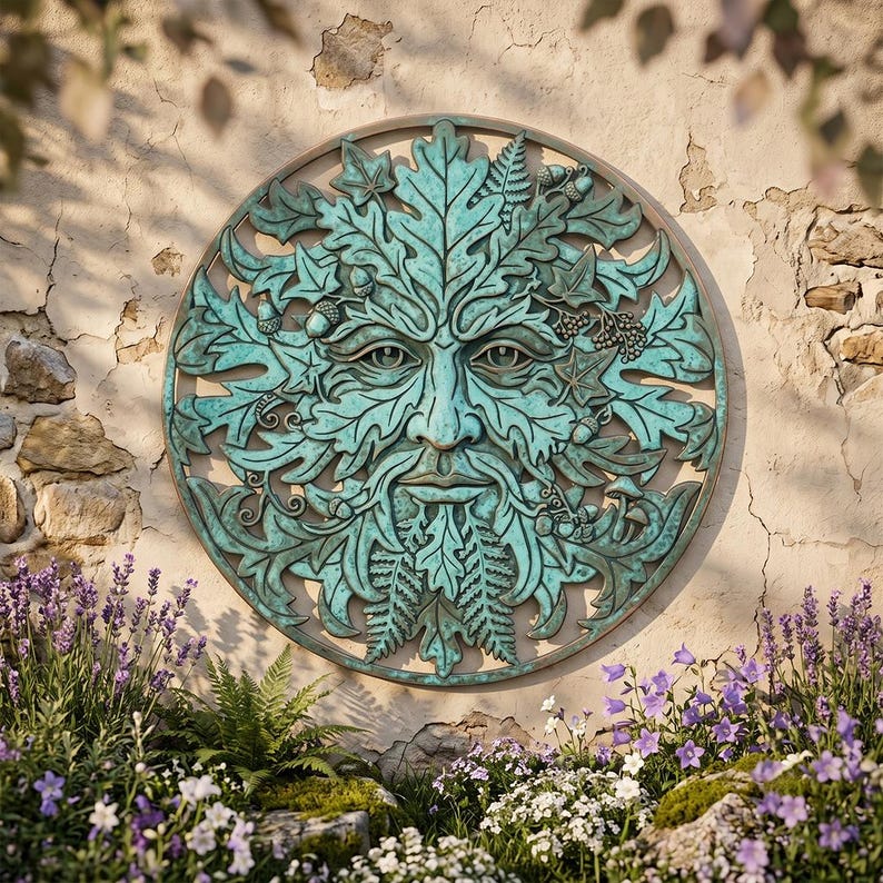 Green Man Metal Wall Art