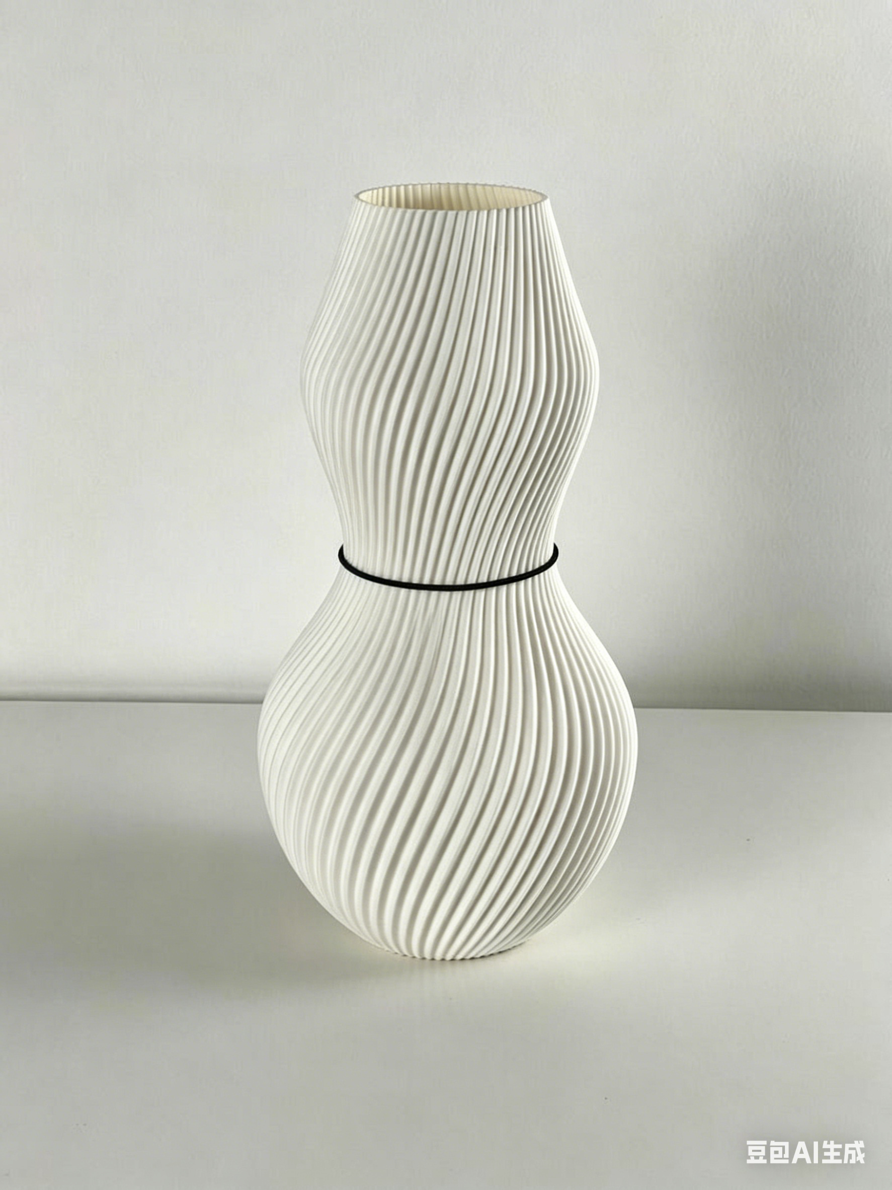 Swirl 3D Printed Vase, Sustainable Modern Interior Home Decor