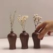 Simple wooden vase, modern home decoration
