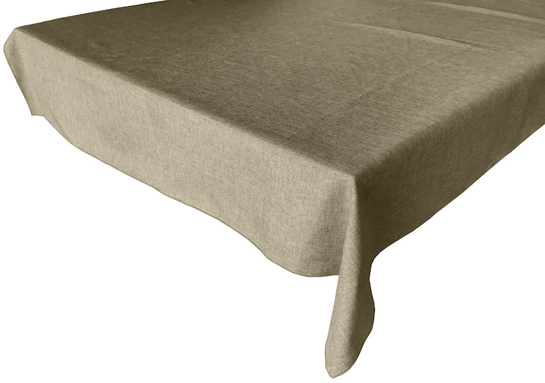 Imitation Linen Solid Color Tablecloth, Suitable for Family Picnics
