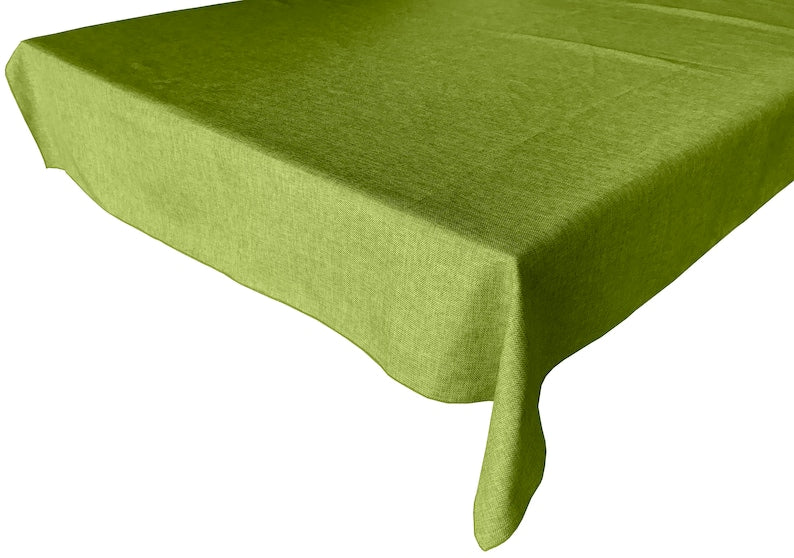 Imitation Linen Solid Color Tablecloth, Suitable for Family Picnics