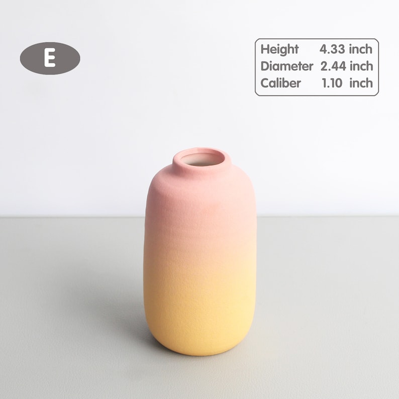 Handmade ceramic bud vase, bohemian style indoor home floral decoration