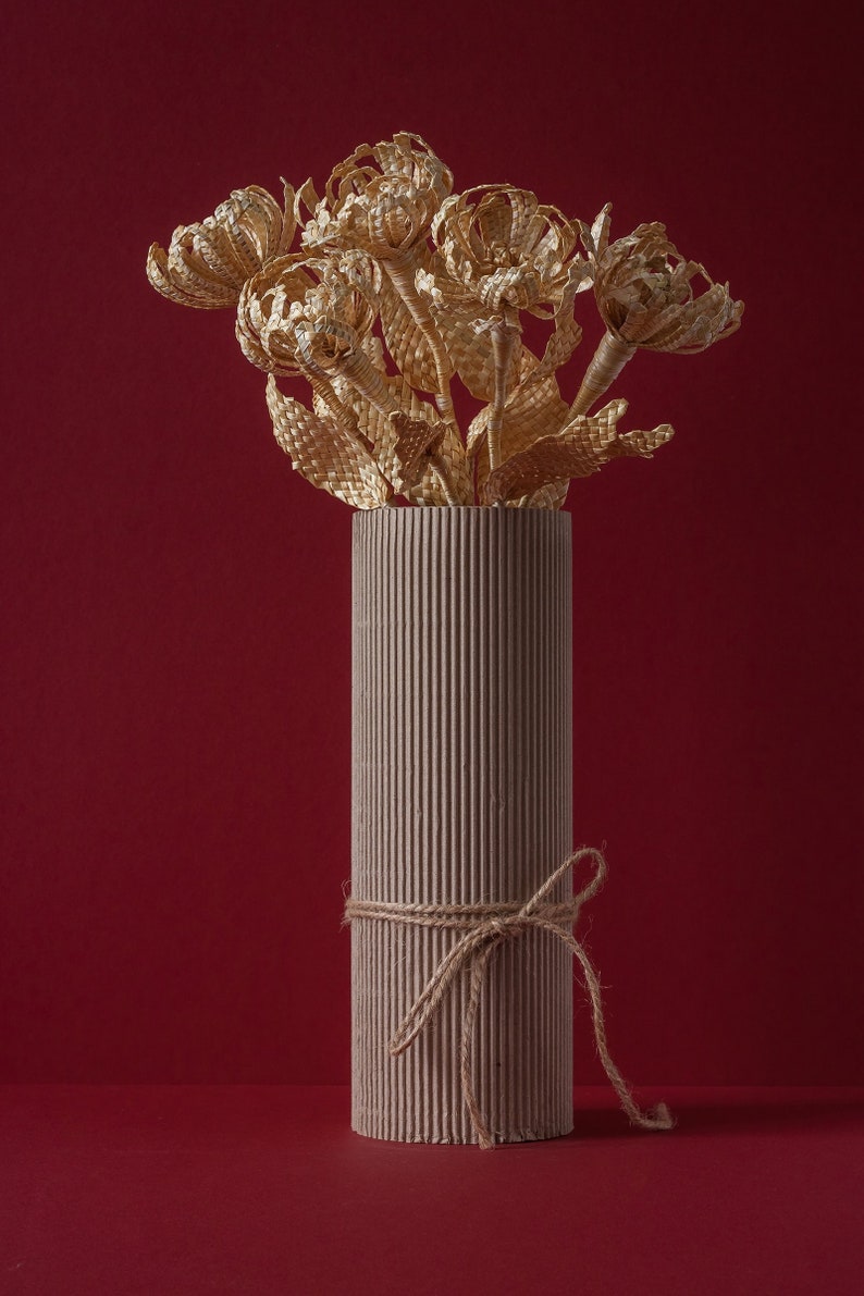 Natural straw woven bouquet, handmade Artificial Floral Home Decor