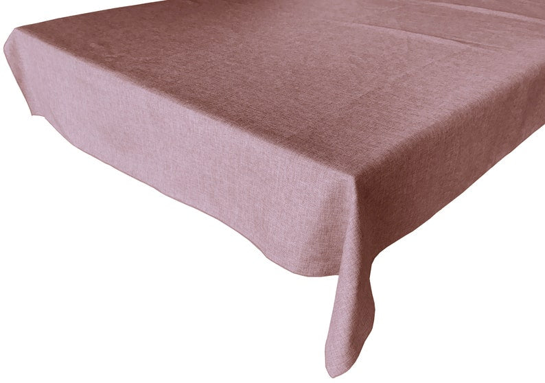 Imitation Linen Solid Color Tablecloth, Suitable for Family Picnics