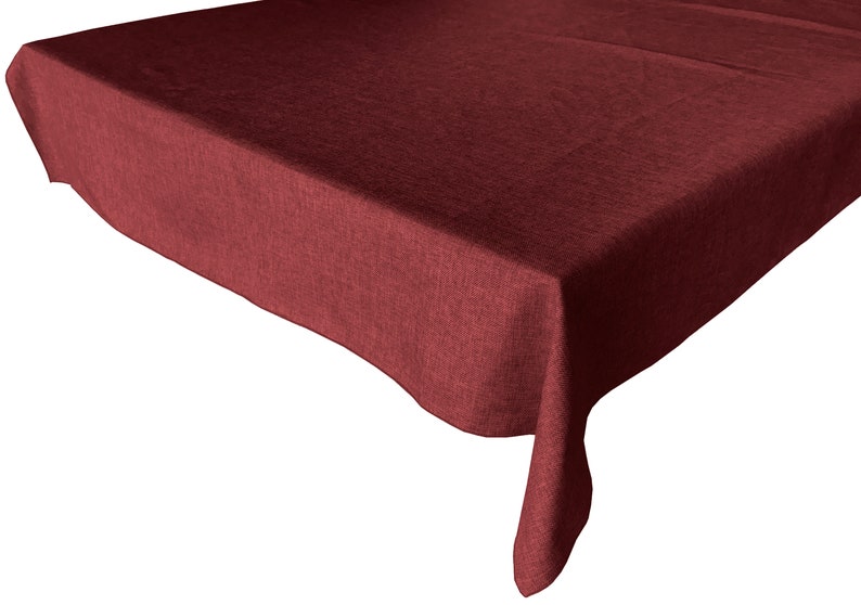 Imitation Linen Solid Color Tablecloth, Suitable for Family Picnics