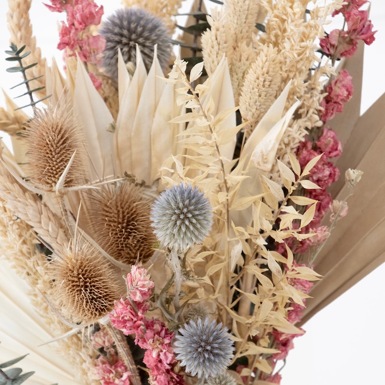 Bohemian Style Dried Flower Bouquet, Natural Rustic Home Dining Table Center Decoration