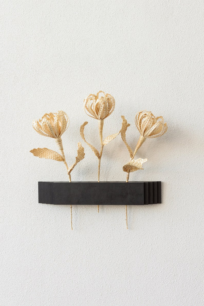 Natural straw woven bouquet, handmade Artificial Floral Home Decor