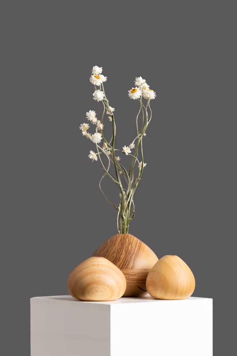 Handmade spherical vase for displaying dried flowers