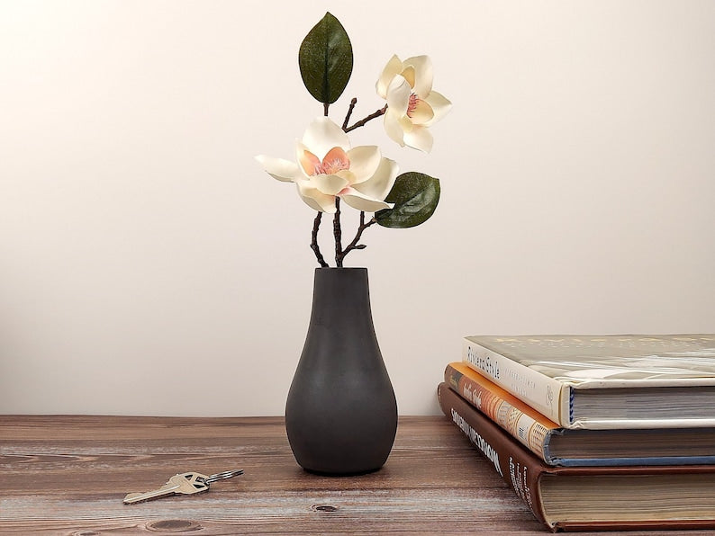 Handmade small concrete vase, simple home floral decoration