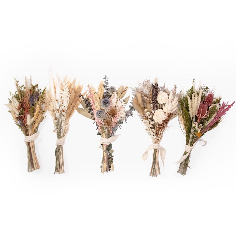 Bohemian Style Dried Flower Bouquet, Natural Rustic Home Dining Table Center Decoration