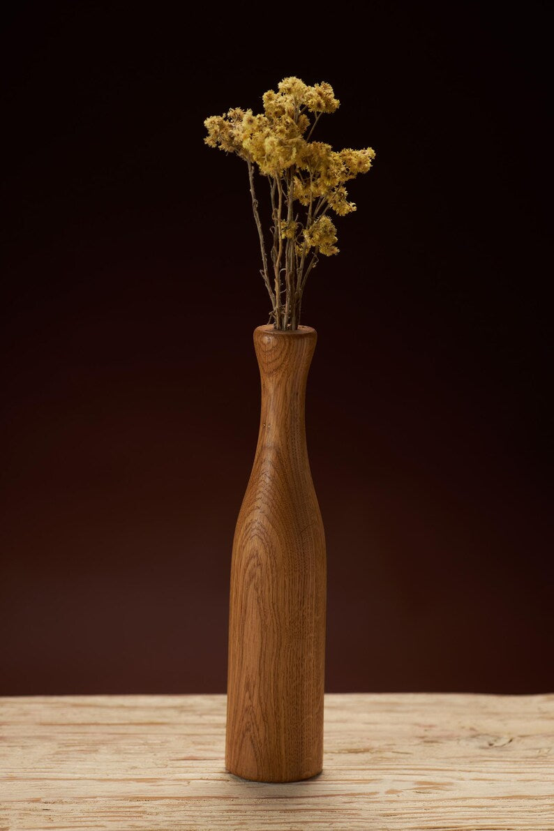 Hand-made wooden vase set, country style home decor