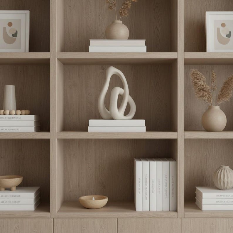 Modern abstract decorative ceramic vase, desktop ornament, living room decoration.
