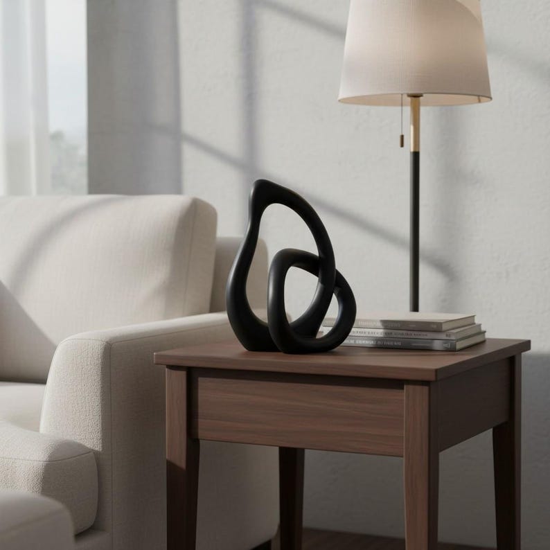 Modern abstract decorative ceramic vase, desktop ornament, living room decoration.
