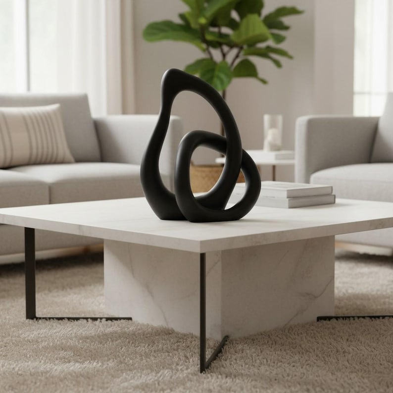Modern abstract decorative ceramic vase, desktop ornament, living room decoration.