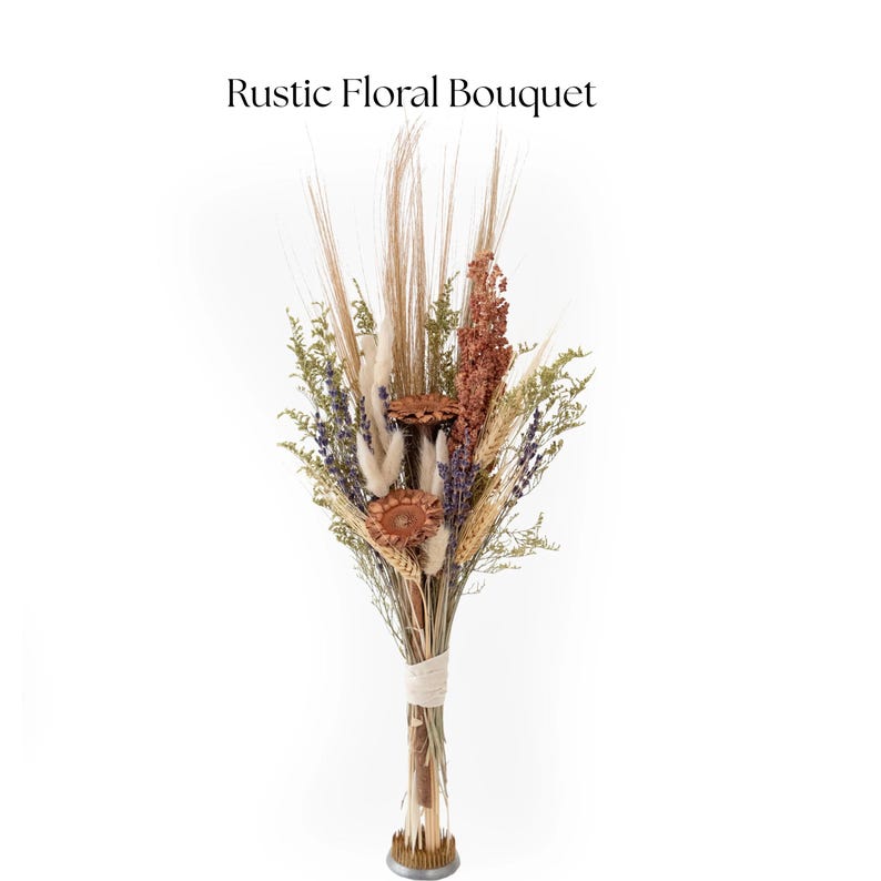 Bohemian Style Dried Flower Bouquet, Natural Rustic Home Dining Table Center Decoration