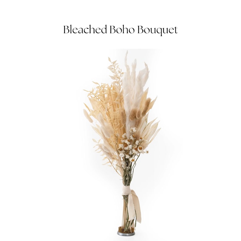 Bohemian Style Dried Flower Bouquet, Natural Rustic Home Dining Table Center Decoration
