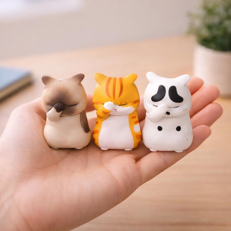 Cute cat desktop ornament, desktop decor