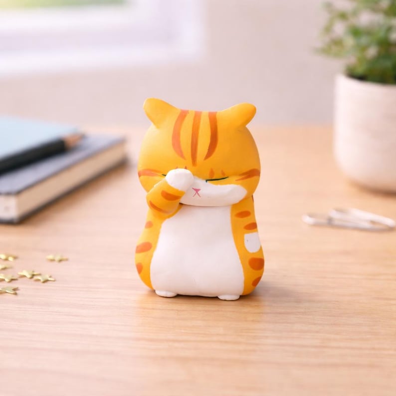 Cute cat desktop ornament, desktop decor