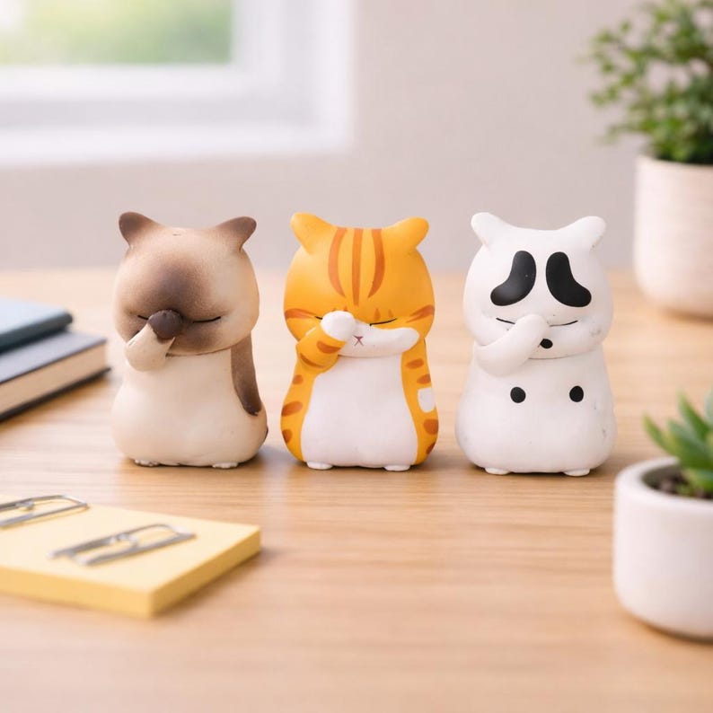 Cute cat desktop ornament, desktop decor