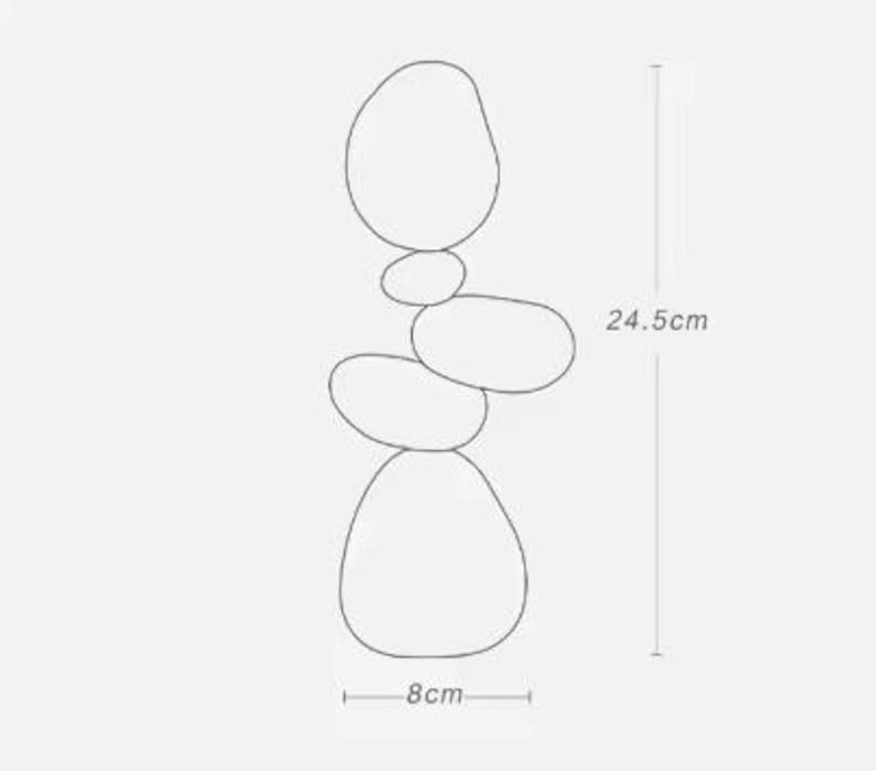 Handmade Wooden Balance Sculpture, Pebble Zen-Inspired Shelf Decoration