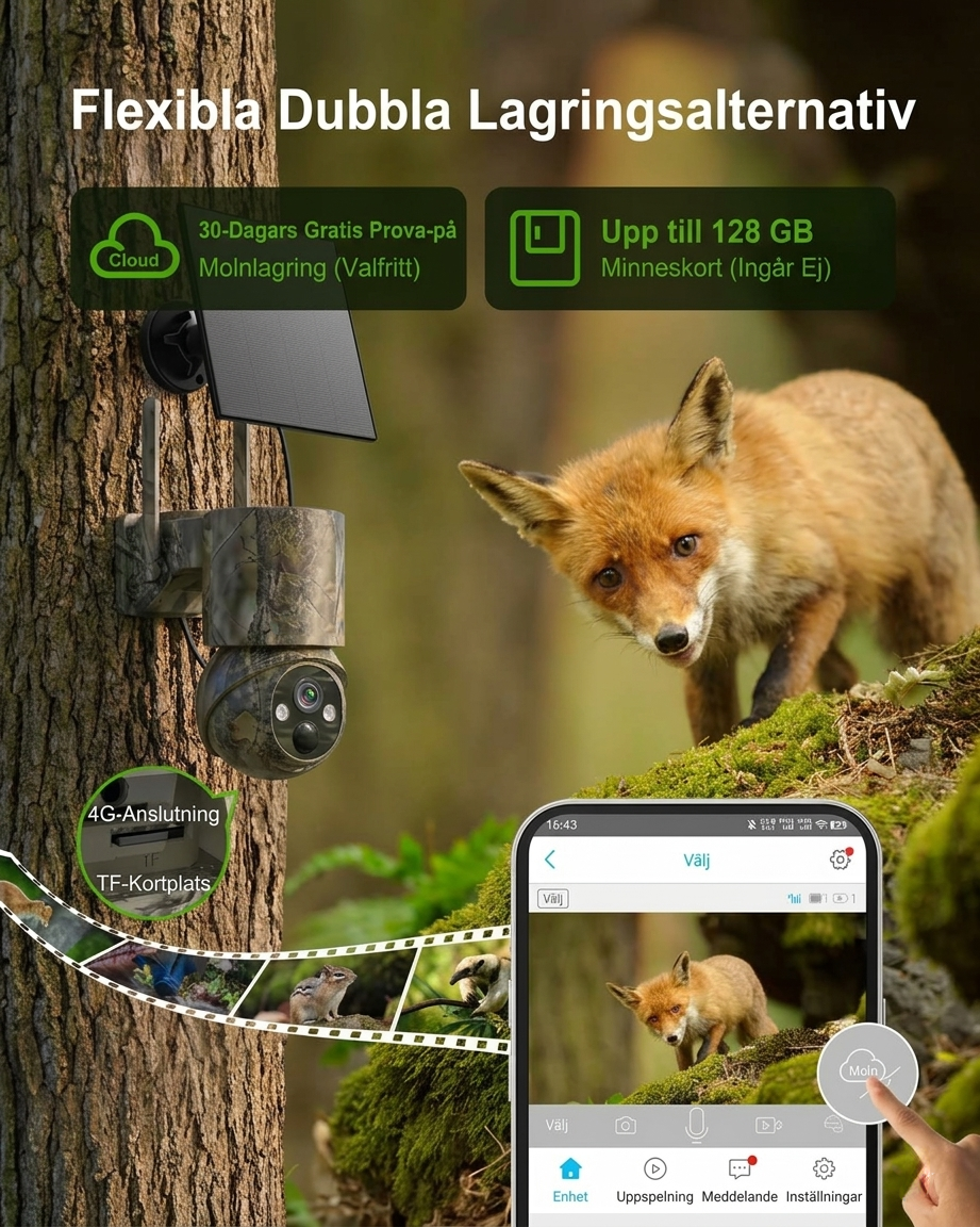 4G LTE mobilansluten spårkamera