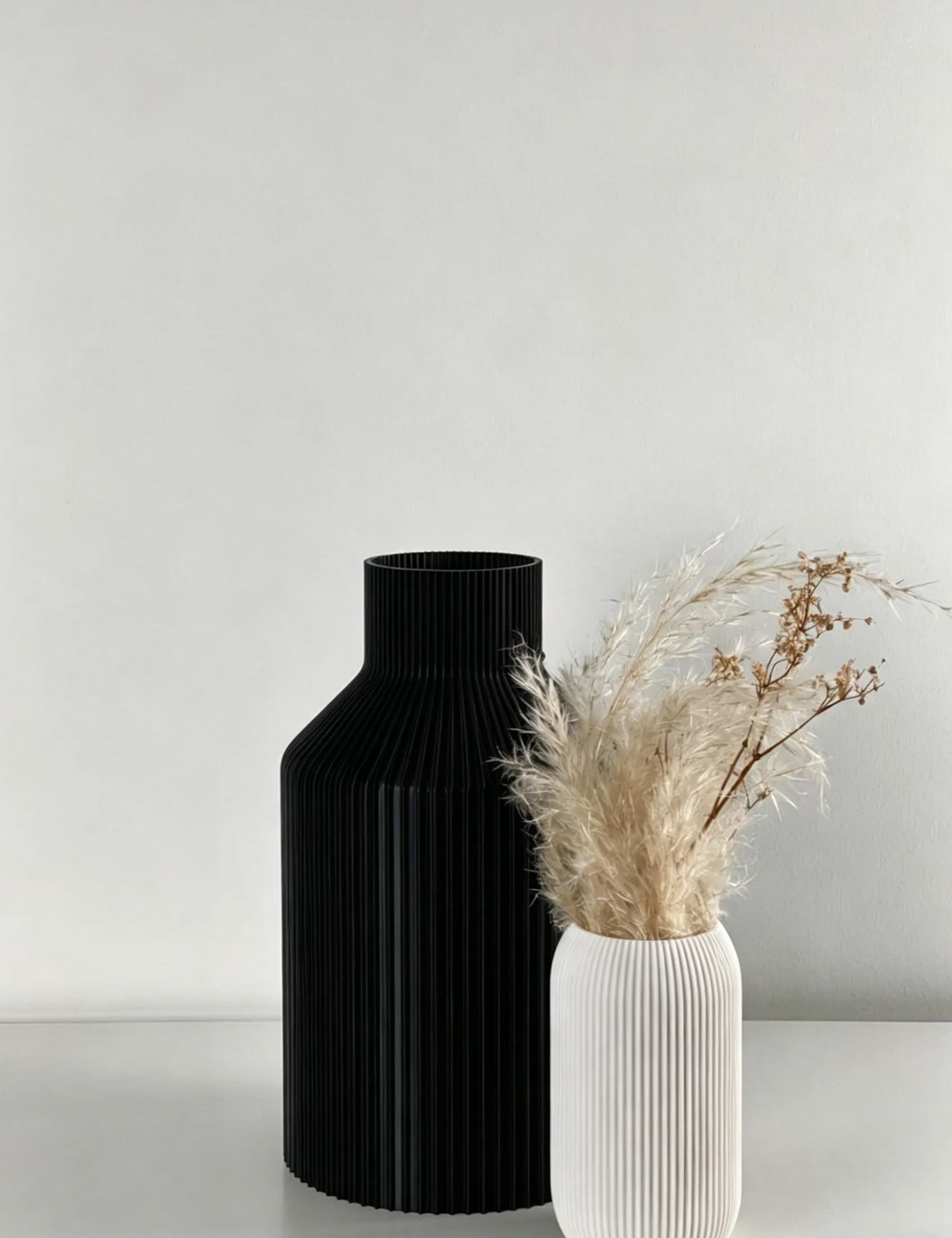3D Printed Vase, Modern Sustainable Dried Flower Home Decor